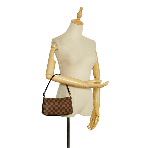ルイ ヴィトン ダミエ ナヴォナ ポーチ アクセサリーポーチ N51983 エベヌ ブラウン PVC レザー レディース LOUIS VUITTON 【中古】