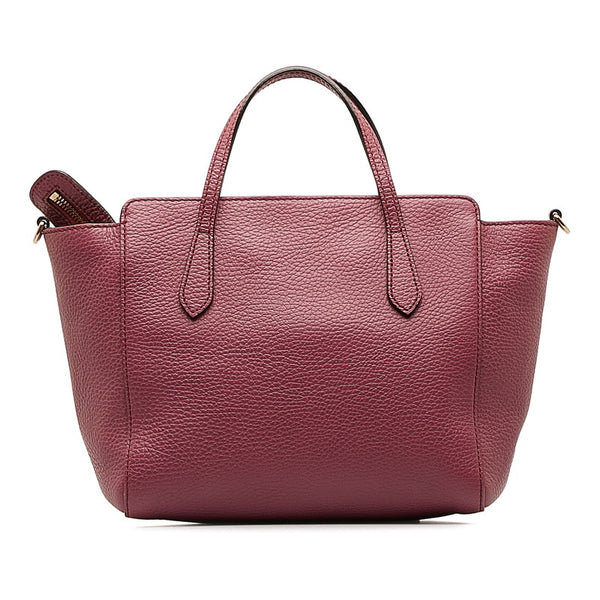 グッチ スウィングトート ハンドバッグ ショルダーバッグ 2WAY 368827 ピンク レザー レディース GUCCI 【中古】