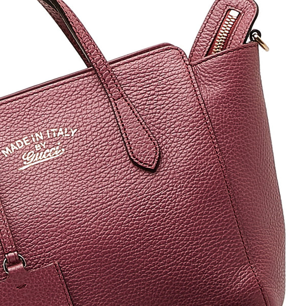 グッチ スウィングトート ハンドバッグ ショルダーバッグ 2WAY 368827 ピンク レザー レディース GUCCI 【中古】