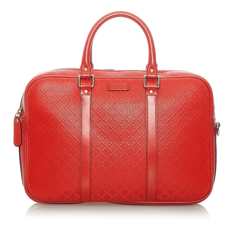 グッチ ディアマンテ ビジネスバッグ ショルダーバッグ 2WAY 344357 レッド レザー レディース GUCCI 【中古】
