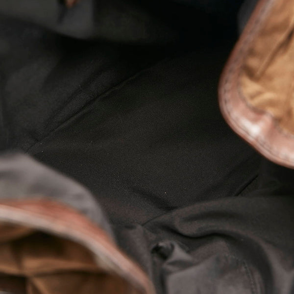 グッチ ホースビット ショルダーバッグ 203546 ダークブラウン スウェード レザー レディース GUCCI 【中古】