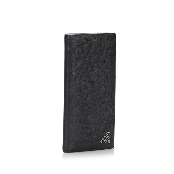 プラダ サフィアーノ 長財布 2MV836 ブラック NERO レザー メンズ PRADA 【中古】
