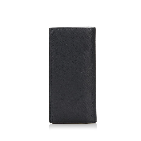 プラダ サフィアーノ 長財布 2MV836 ブラック NERO レザー メンズ PRADA 【中古】