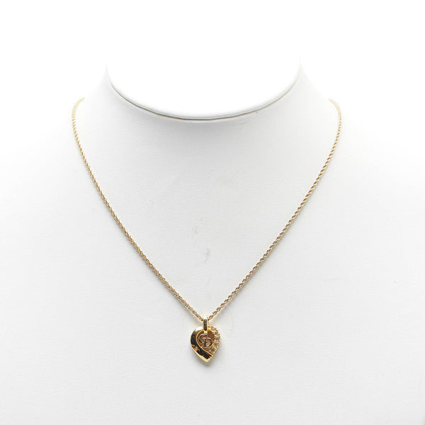 クリスチャンディオール ラインストーン ネックレス ゴールド メッキ レディース Christian Dior 【中古】