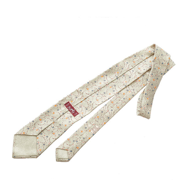 エルメス ネクタイ グリーン シルク メンズ HERMES 【中古】
