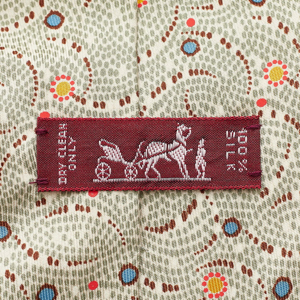 エルメス ネクタイ グリーン シルク メンズ HERMES 【中古】