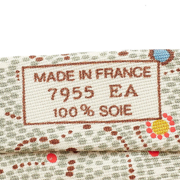 エルメス ネクタイ グリーン シルク メンズ HERMES 【中古】