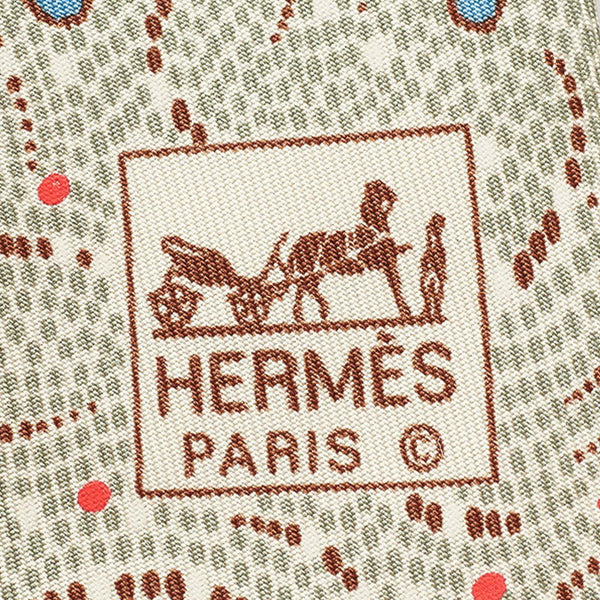 エルメス ネクタイ グリーン シルク メンズ HERMES 【中古】