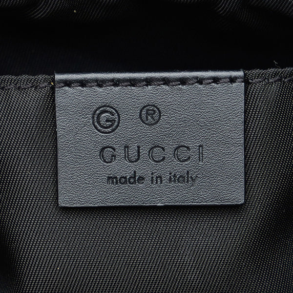 グッチ シェリーライン ウエストバッグ ボディバッグ 630919 ブラック ナイロン レザー レディース GUCCI 【中古】