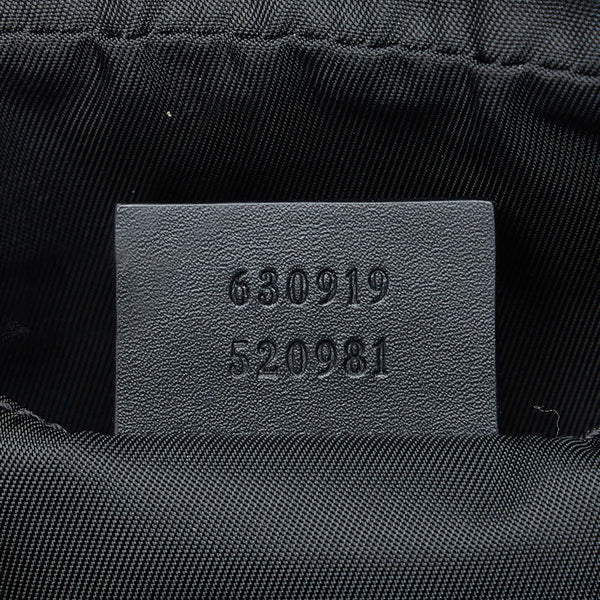 グッチ シェリーライン ウエストバッグ ボディバッグ 630919 ブラック ナイロン レザー レディース GUCCI 【中古】