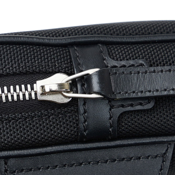 グッチ シェリーライン ウエストバッグ ボディバッグ 630919 ブラック ナイロン レザー レディース GUCCI 【中古】