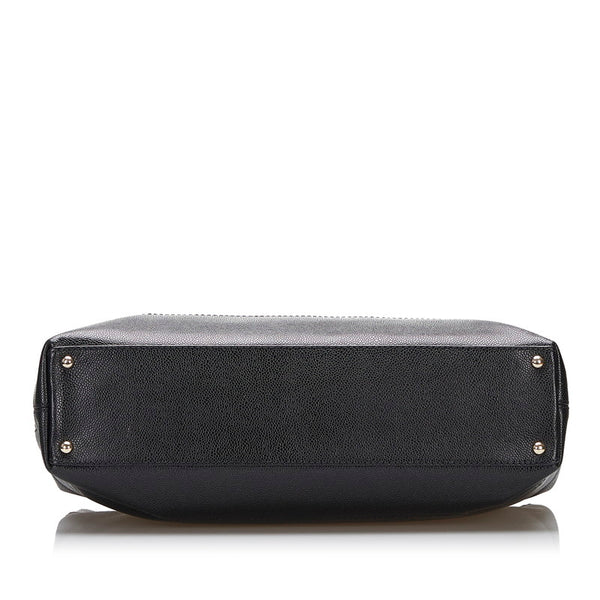 シャネル ココマーク トートバッグ ショルダーバッグ ブラック キャビアスキン レディース CHANEL 【中古】