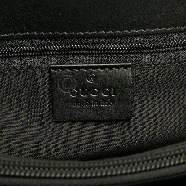 グッチ GGナイロン トートバッグ 143753 ブラック ナイロン レザー レディース GUCCI 【中古】