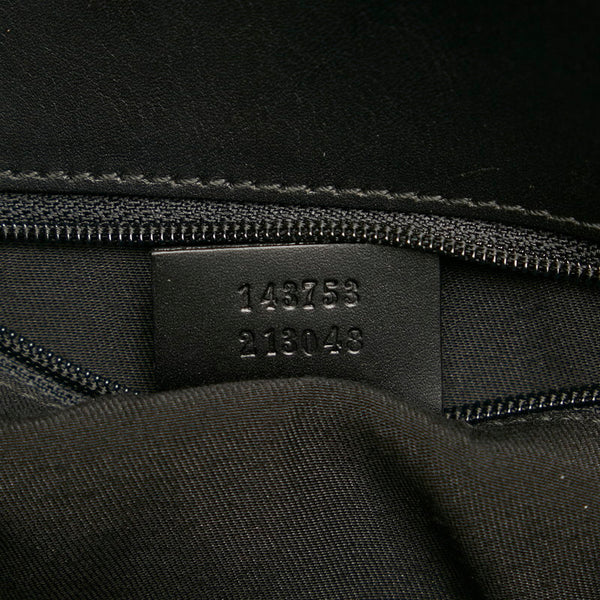 グッチ GGナイロン トートバッグ 143753 ブラック ナイロン レザー レディース GUCCI 【中古】