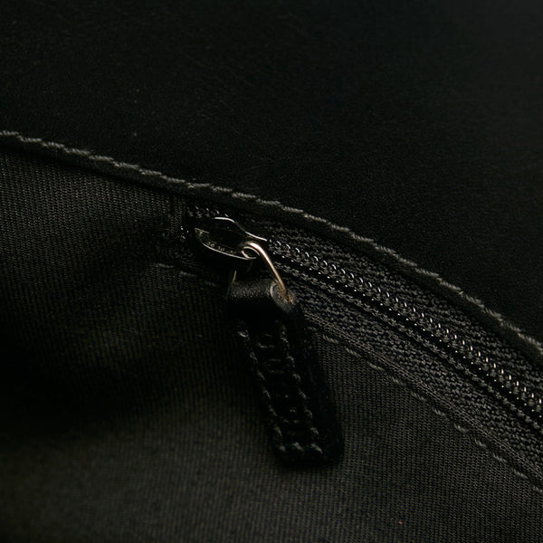 グッチ GGナイロン トートバッグ 143753 ブラック ナイロン レザー レディース GUCCI 【中古】