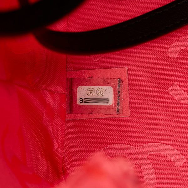 シャネル カンボンライン ラージ トートバッグ ブラック ラムスキン レディース CHANEL 【中古】