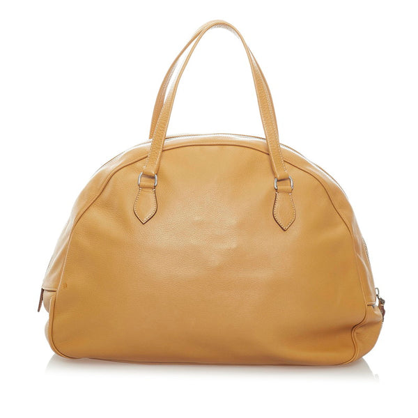 プラダ ハンドバッグ トートバッグ BN1010 マスタード ベージュ MIELE  レザー レディース PRADA 【中古】