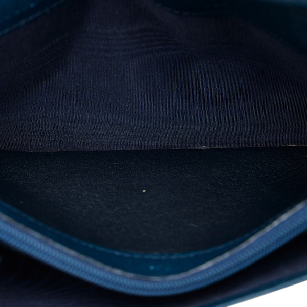 グッチ GGスプリーム ラウンドファスナー 長財布 146212 ベージュ ブルー PVC レザー レディース GUCCI 【中古】