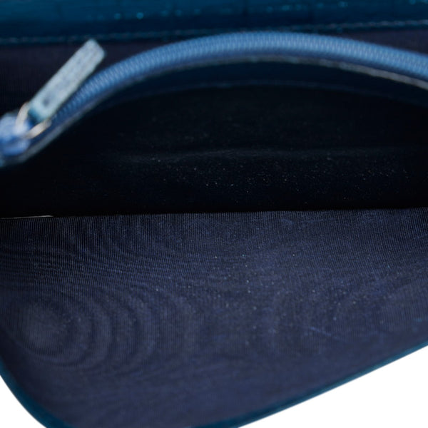 グッチ GGスプリーム ラウンドファスナー 長財布 146212 ベージュ ブルー PVC レザー レディース GUCCI 【中古】