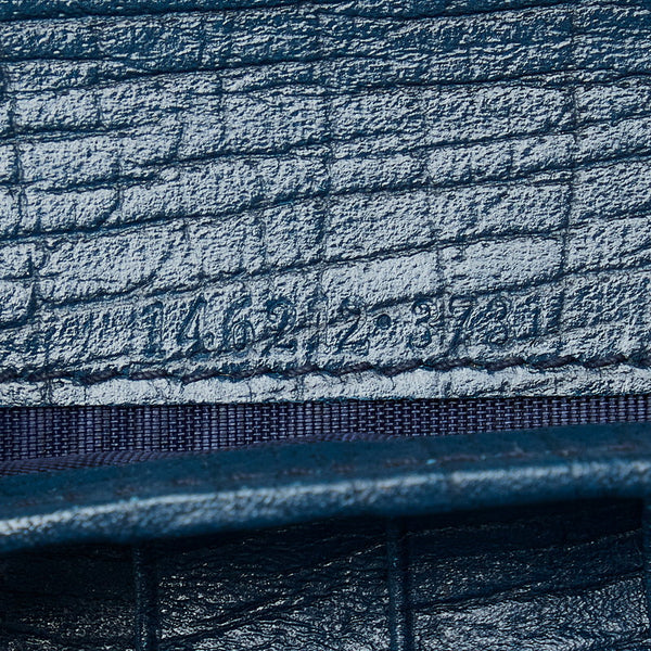 グッチ GGスプリーム ラウンドファスナー 長財布 146212 ベージュ ブルー PVC レザー レディース GUCCI 【中古】