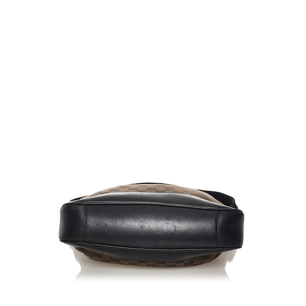 グッチ GGキャンバス バンブー ワンショルダーバッグ 001 4095 ブラウン ブラック キャンバス レザー レディース GUCCI 【中古】