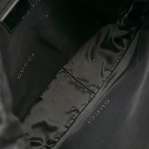 グッチ GGキャンバス バンブー ワンショルダーバッグ 001 4095 ブラウン ブラック キャンバス レザー レディース GUCCI 【中古】