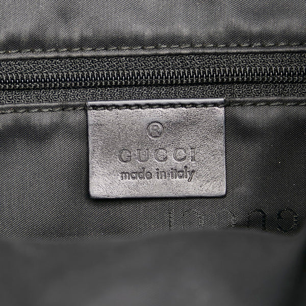 グッチ GGキャンバス バンブー ワンショルダーバッグ 001 4095 ブラウン ブラック キャンバス レザー レディース GUCCI 【中古】