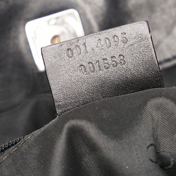 グッチ GGキャンバス バンブー ワンショルダーバッグ 001 4095 ブラウン ブラック キャンバス レザー レディース GUCCI 【中古】