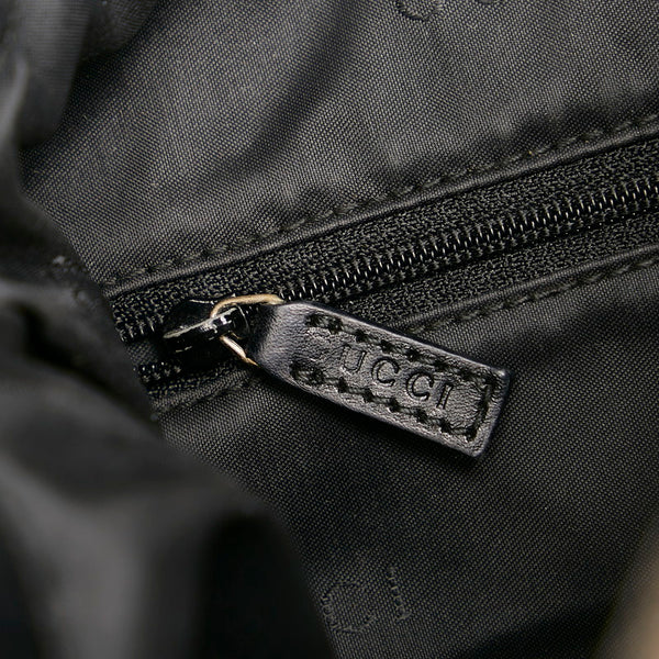 グッチ GGキャンバス バンブー ワンショルダーバッグ 001 4095 ブラウン ブラック キャンバス レザー レディース GUCCI 【中古】