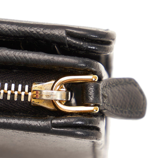 プラダ サフィアーノ 二つ折り財布 1ML225 ブラック レザー レディース PRADA 【中古】