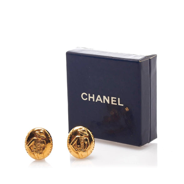 シャネル マドモアゼル イヤリング ゴールド メッキ レディース CHANEL 【中古】