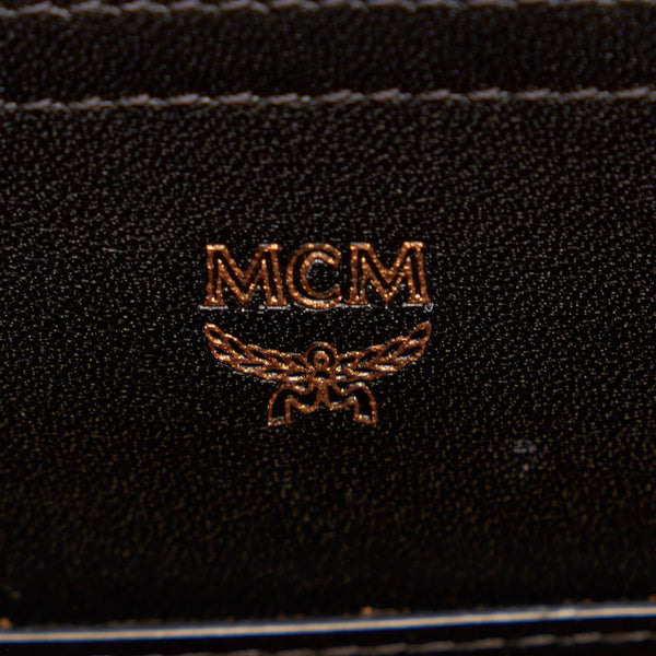 エム シー エム スタッズ リュック デイパック ブラック PVC レザー レディース MCM 【中古】