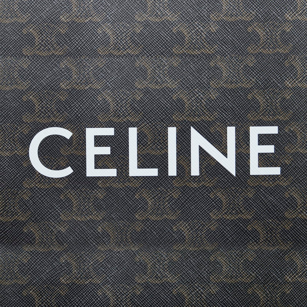 セリーヌ トリオンフ ミニ バーティカルカバ ハンドバッグ ショルダーバッグ 2WAY タン ブラウン PVC レザー レディース CELINE 【中古】