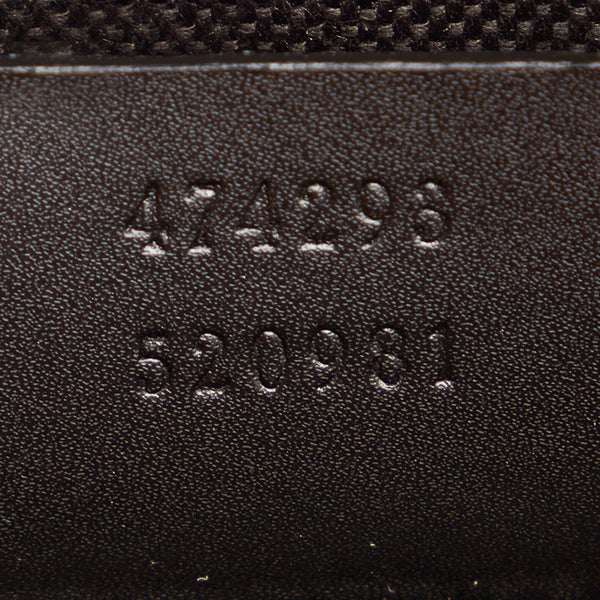 グッチ GGスプリーム 474293 ブラック グレー PVC レザー ウエストバッグ メンズ GUCCI 【中古】