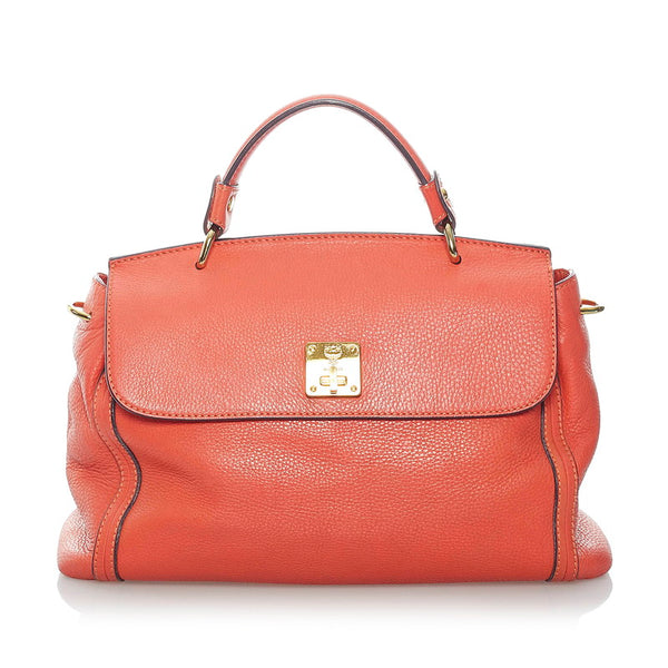 エム シー エム ハンドバッグ ショルダーバッグ 2WAY オレンジ レザー レディース MCM 【中古】