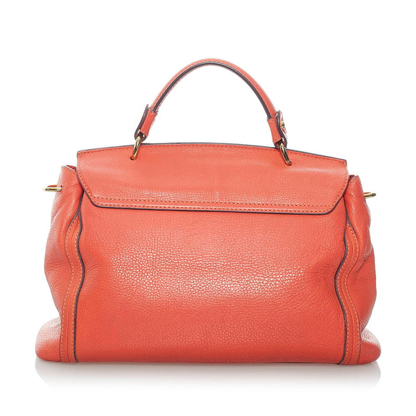 エム シー エム ハンドバッグ ショルダーバッグ 2WAY オレンジ レザー レディース MCM 【中古】