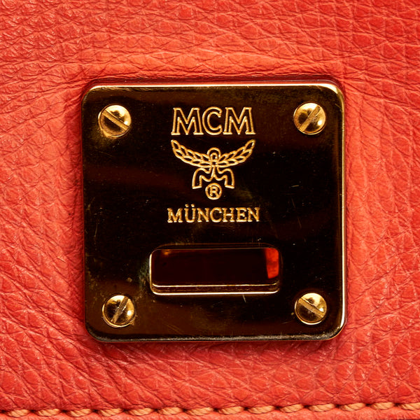 エム シー エム ハンドバッグ ショルダーバッグ 2WAY オレンジ レザー レディース MCM 【中古】