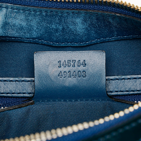 グッチ ホースビット ワンショルダーバッグ ハンドバッグ 145764 ダークグリーン パテントレザー レディース GUCCI 【中古】