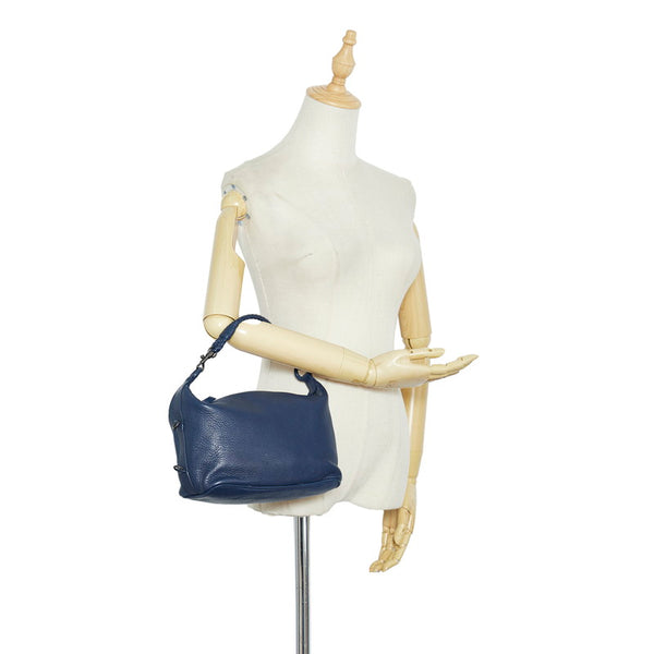 ボッテガヴェネタ ハンドバッグ ワンショルダーバッグ ネイビー レザー レディース BOTTEGAVENETA 【中古】