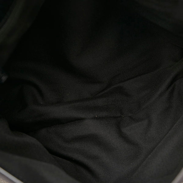 グッチ GGキャンバス ハンドバッグ 120837 ブラック キャンバス レザー レディース GUCCI 【中古】