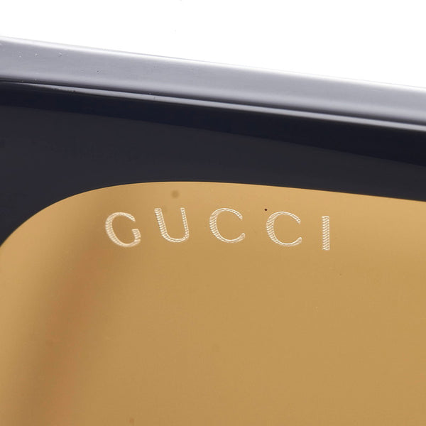 グッチ アジアンフィット ウェリントン型 サングラス GG0770SA ブラック ブラウン プラスチック レディース GUCCI 【中古】