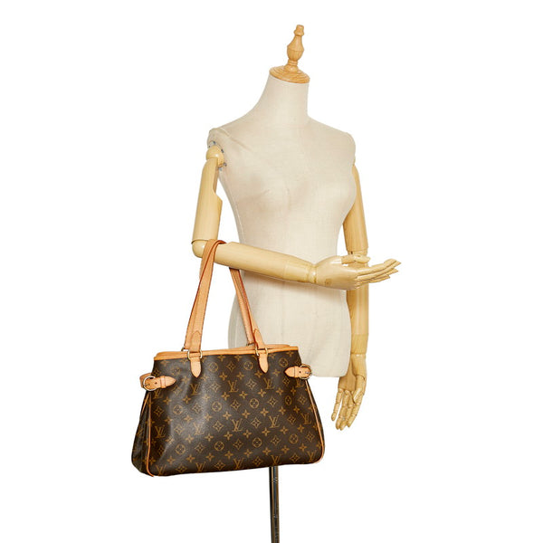 ルイ ヴィトン モノグラム バティニョール オリゾンタル ハンドバッグ M51154 ブラウン PVC レザー レディース LOUIS VUITTON 【中古】