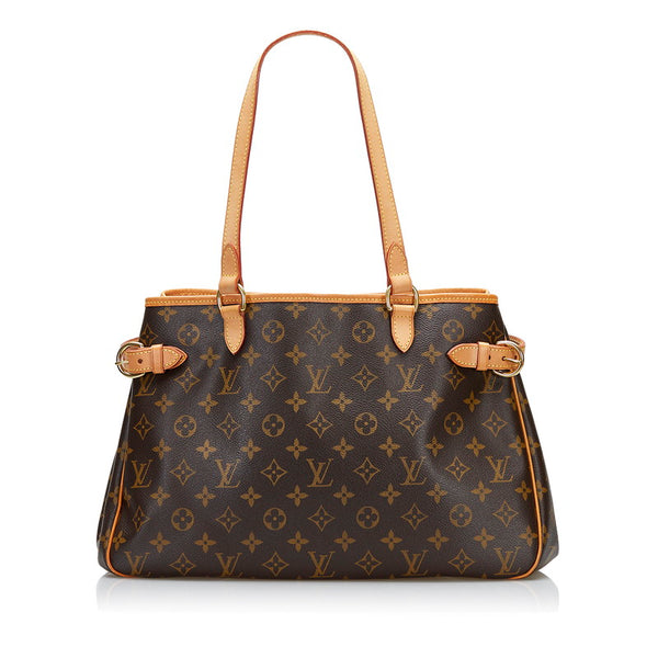 ルイ ヴィトン モノグラム バティニョール オリゾンタル ハンドバッグ M51154 ブラウン PVC レザー レディース LOUIS VUITTON 【中古】