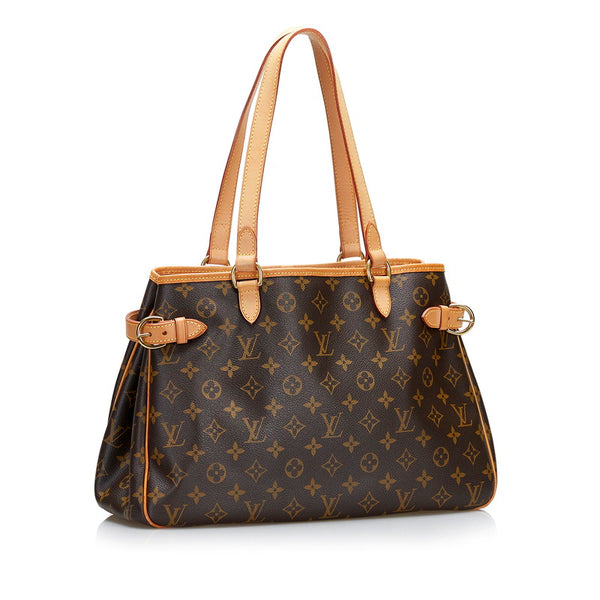 ルイ ヴィトン モノグラム バティニョール オリゾンタル ハンドバッグ M51154 ブラウン PVC レザー レディース LOUIS VUITTON 【中古】