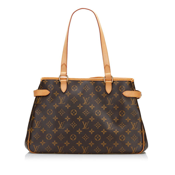 ルイ ヴィトン モノグラム バティニョール オリゾンタル ハンドバッグ M51154 ブラウン PVC レザー レディース LOUIS VUITTON 【中古】