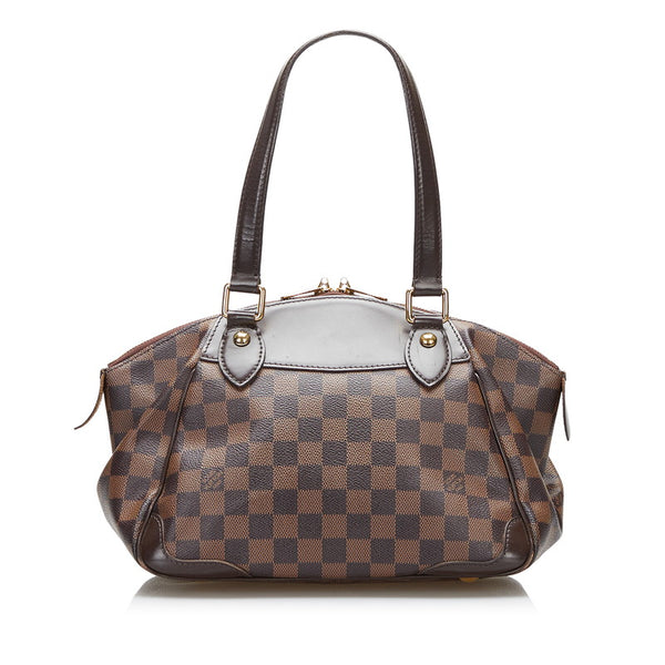 ルイ ヴィトン ダミエ ヴェローナPM ハンドバッグ N41117 エベヌ ブラウン PVC レザー レディース LOUIS VUITTON 【中古】