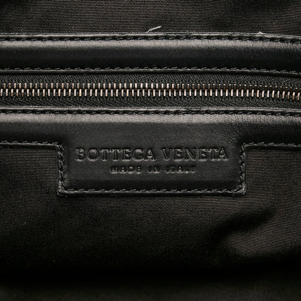ボッテガヴェネタ イントレチャート ボストンバッグ ブラック レザー メンズ BOTTEGAVENETA 【中古】