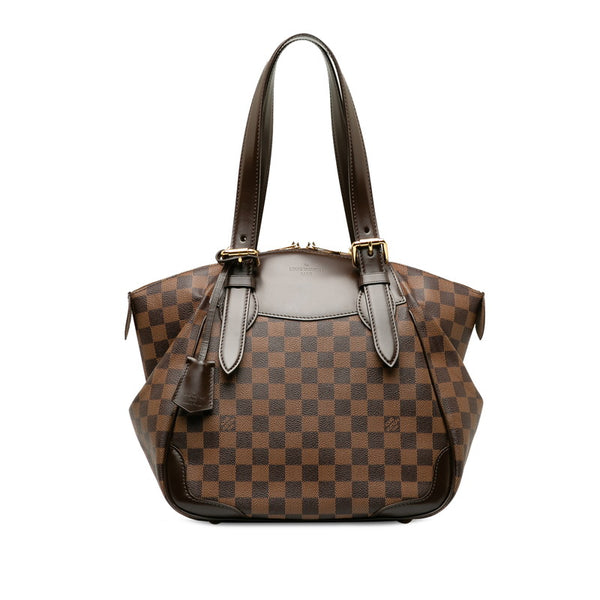 ルイ ヴィトン ダミエ ヴェローナMM  ハンドバッグ ショルダーバッグ N41118 ブラウン PVC レザー レディース LOUIS VUITTON 【中古】