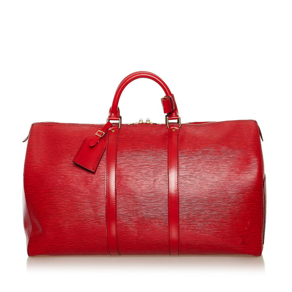ルイ ヴィトン エピ キーポル 50 ボストンバッグ トラベルバッグ M42967 カスティリアンレッド レザー レディース LOUIS VUITTON 【中古】