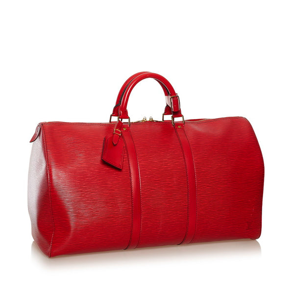 ルイ ヴィトン エピ キーポル 50 ボストンバッグ トラベルバッグ M42967 カスティリアンレッド レザー レディース LOUIS VUITTON 【中古】